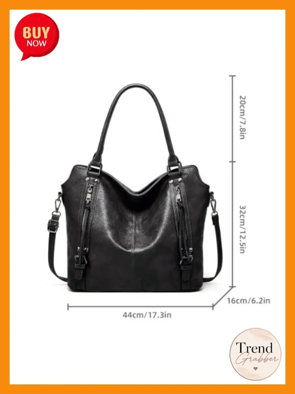 Faux Leather Hobo Shoulder Bag Crossbody Purse with Guitar Strap